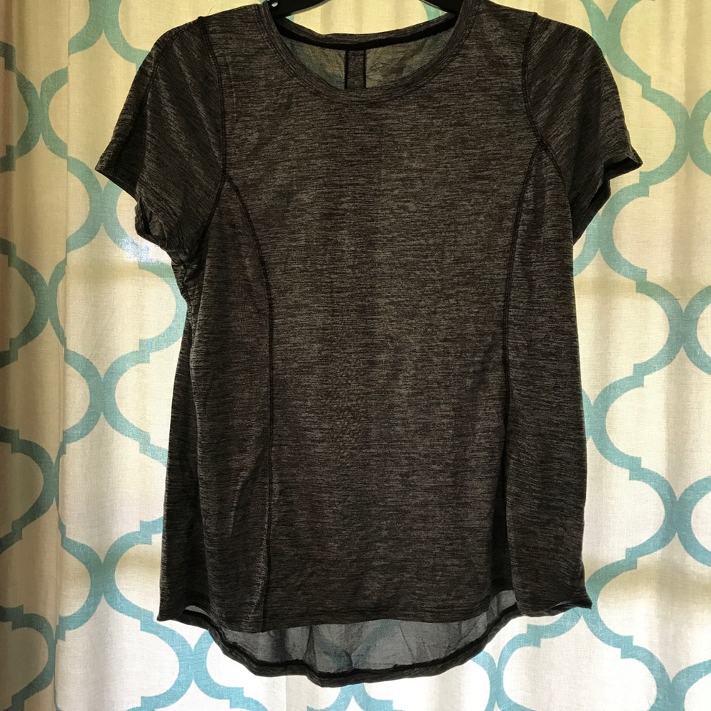 Grey exercise top.